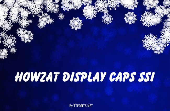 Howzat Display Caps SSi example